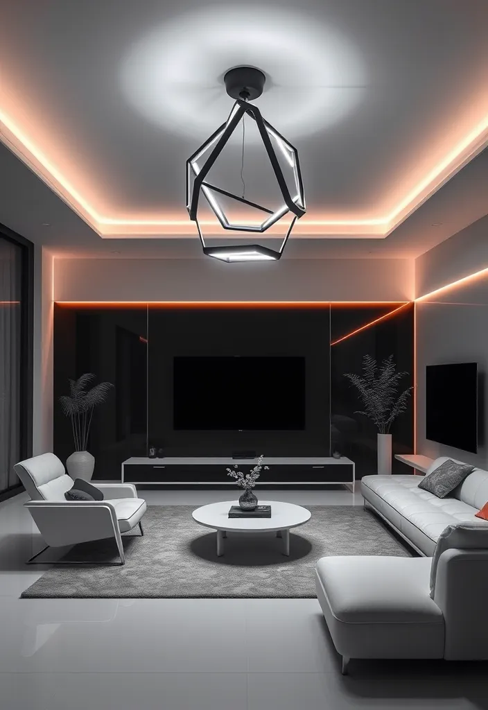21 Stunning Lamps Living Room Ideas That Will Transform Your Space! - 15. Futuristic Flair