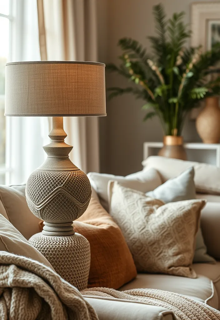 21 Stunning Lamps Living Room Ideas That Will Transform Your Space! - 16. Textured Touches