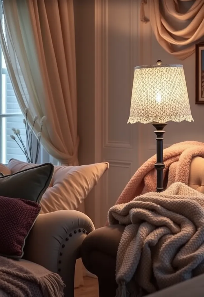 21 Stunning Lamps Living Room Ideas That Will Transform Your Space! - 17. Romantic Glow