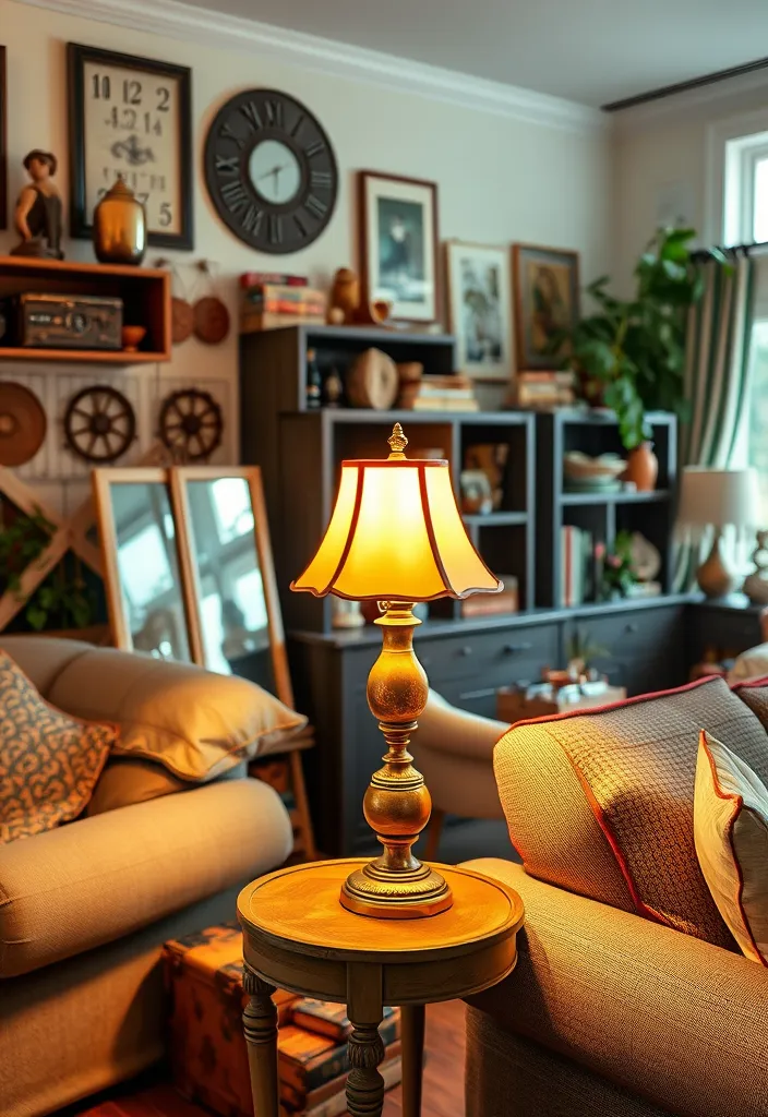 21 Stunning Lamps Living Room Ideas That Will Transform Your Space! - 20. Vintage Finds