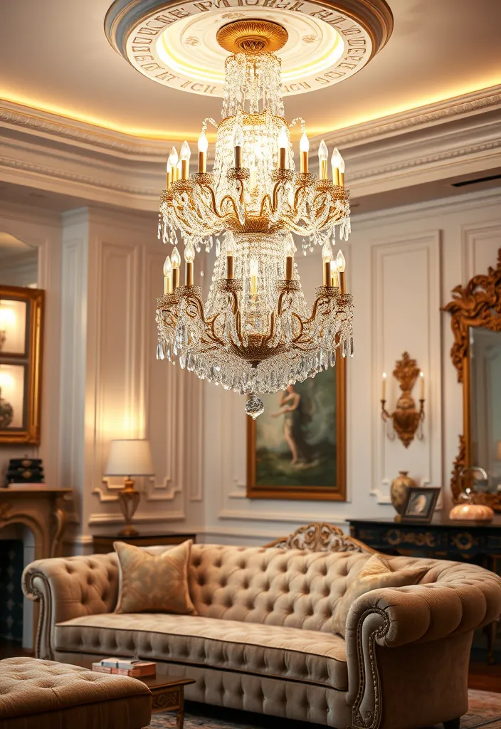 21 Stunning Lamps Living Room Ideas That Will Transform Your Space! - 3. Elegant Crystal Touch
