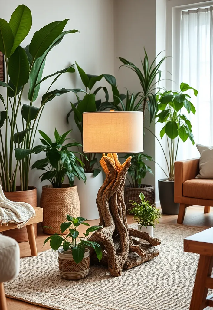 21 Stunning Lamps Living Room Ideas That Will Transform Your Space! - 4. Nature-Inspired Designs