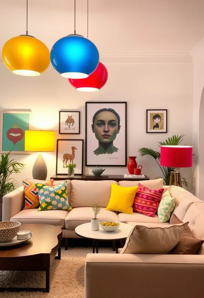 21 Stunning Lamps Living Room Ideas That Will Transform Your Space! - 5. Bold and Colorful