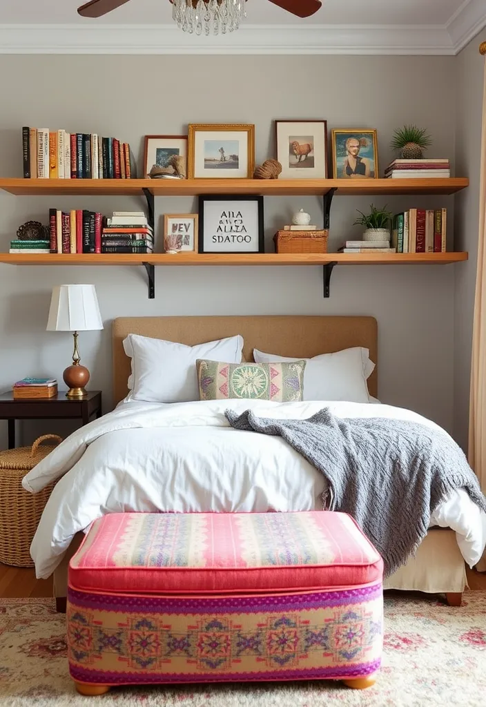 22 Boho Chic Bedroom Ideas That'll Make You Feel Like You're in a Dream! - 8. Creative Storage Solutions