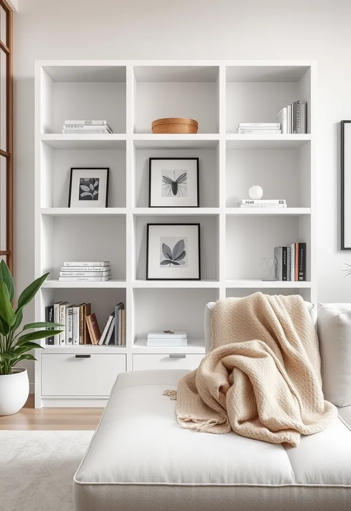 22 Bookshelves in Living Room Ideas That'll Transform Your Space Instantly! - 1. The Minimalist Marvel
