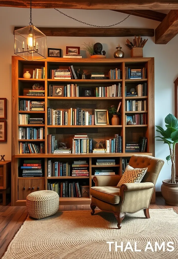 22 Bookshelves in Living Room Ideas That'll Transform Your Space Instantly! - 2. Rustic Charm
