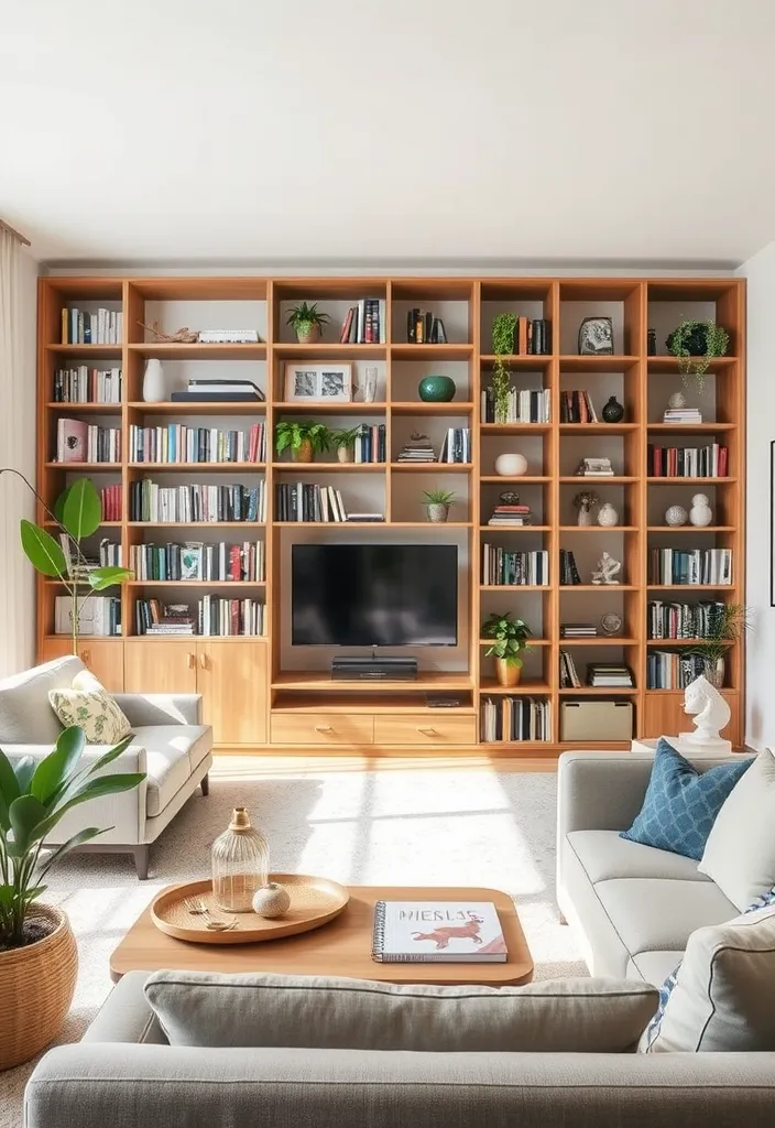 22 Bookshelves in Living Room Ideas That'll Transform Your Space Instantly! - 7. Multi-Functional Bookshelf