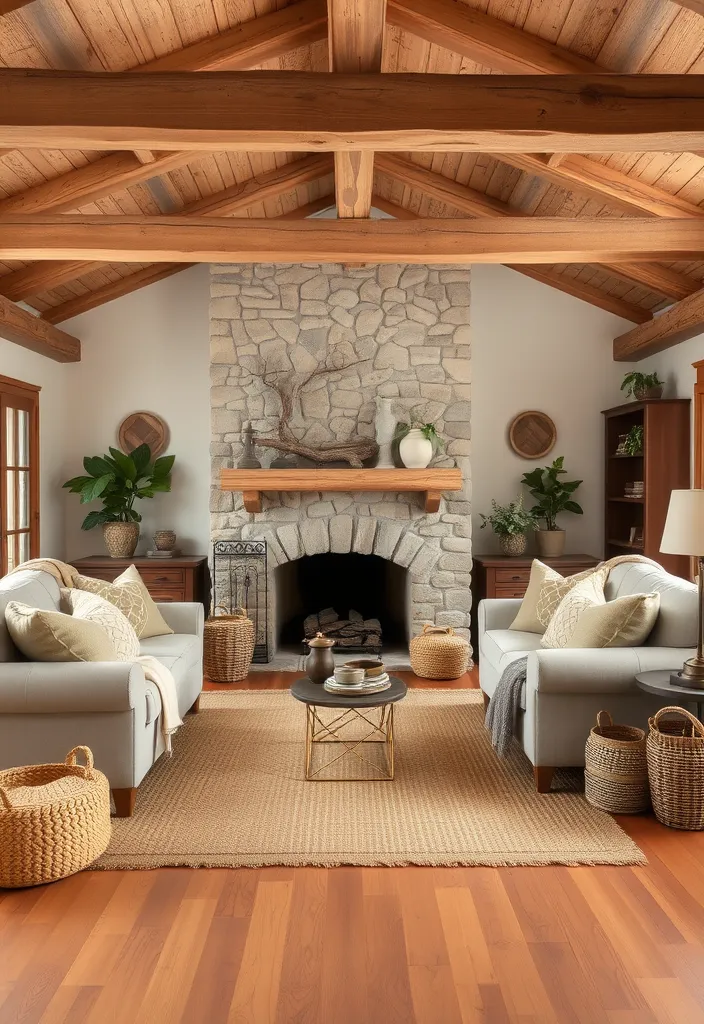 22 Cozy Cottage Living Room Ideas That'll Make You Feel Right at Home! - 1. Embrace Natural Textures