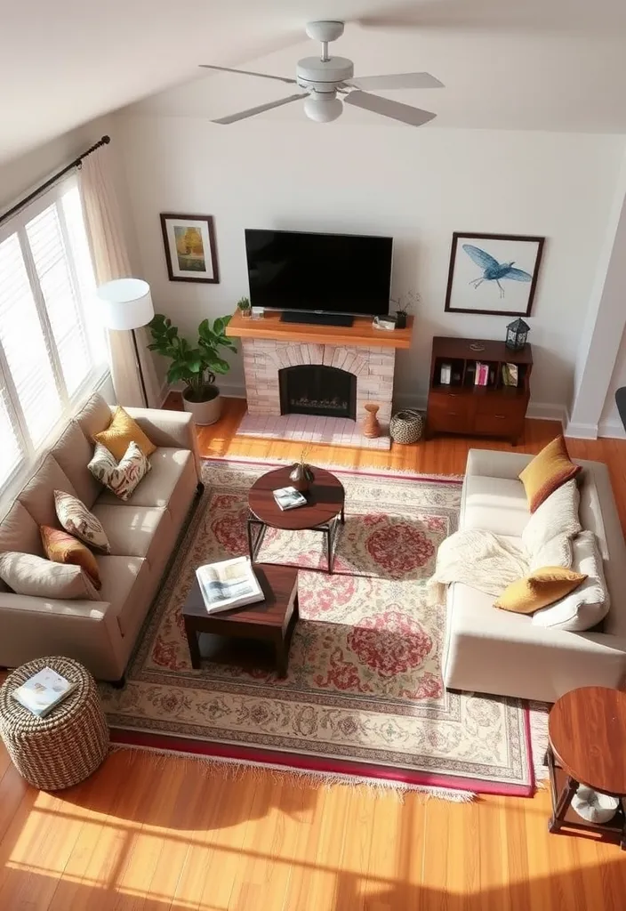 22 Cozy Cottage Living Room Ideas That'll Make You Feel Right at Home! - 15. Create Zones for Different Activities