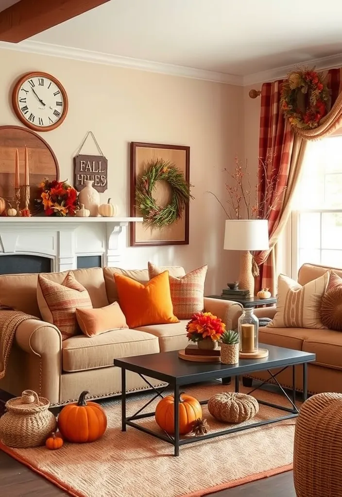 22 Cozy Cottage Living Room Ideas That'll Make You Feel Right at Home! - 21. Create a Seasonal Decor Rotation