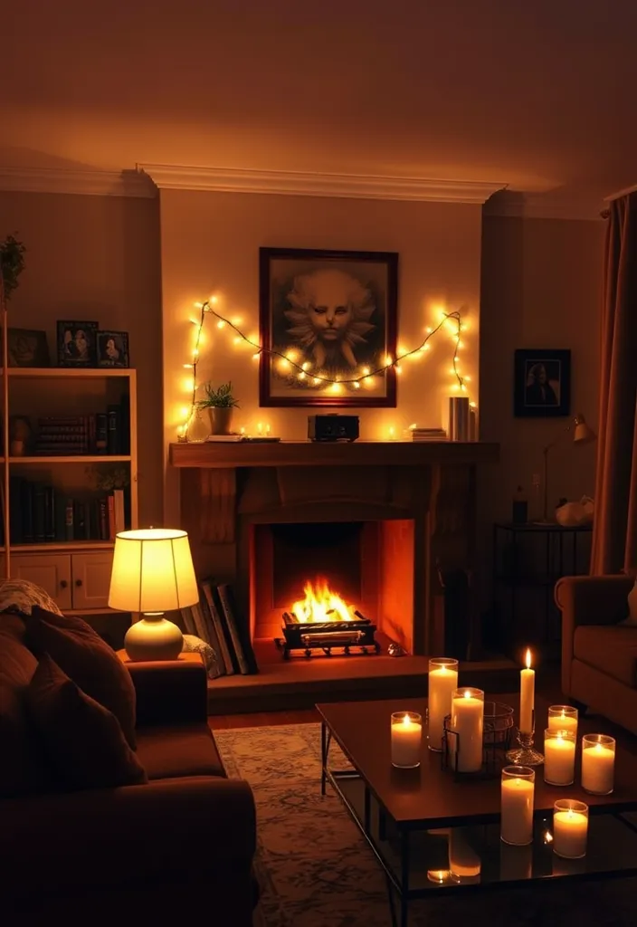 22 Cozy Cottage Living Room Ideas That'll Make You Feel Right at Home! - 4. Make It Snug with Layered Lighting