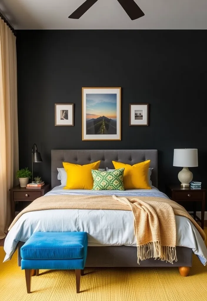 22 Cozy Moody Bedroom Ideas to Create Your Dream Sanctuary (You Won't Believe #15!) - 15. Unexpected Color Pops (You Won't Believe #15!)