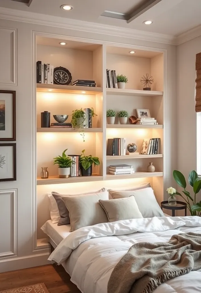 22 Cozy Moody Bedroom Ideas to Create Your Dream Sanctuary (You Won't Believe #15!) - 20. Customized Shelving