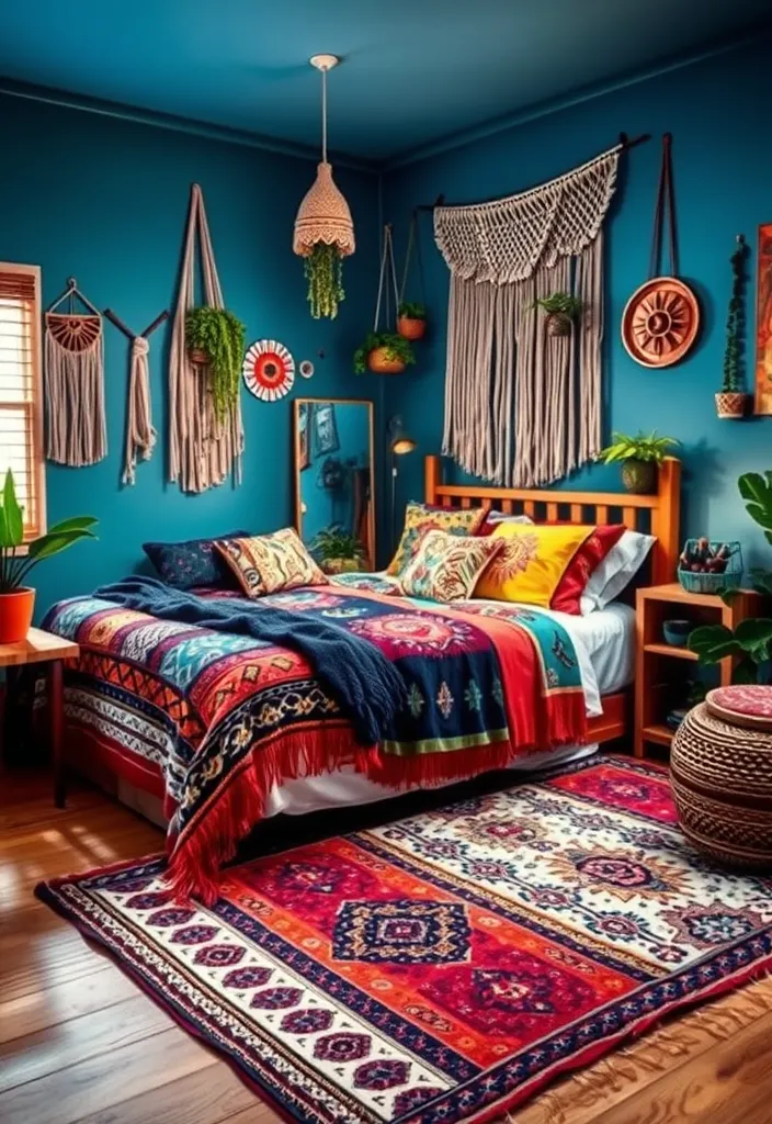 22 Cozy Moody Bedroom Ideas to Create Your Dream Sanctuary (You Won't Believe #15!) - 8. Bohemian Touches