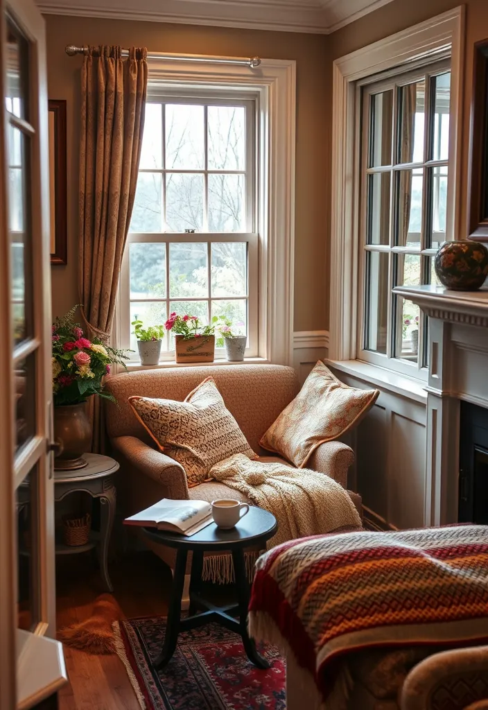 22 Cozy Traditional Living Room Ideas That'll Make You Want to Curl Up with a Book! - 15. Cozy Nooks