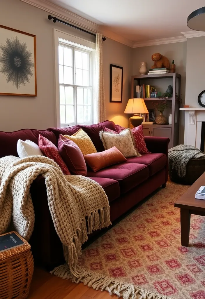 22 Cozy Traditional Living Room Ideas That'll Make You Want to Curl Up with a Book! - 2. Plush Textiles