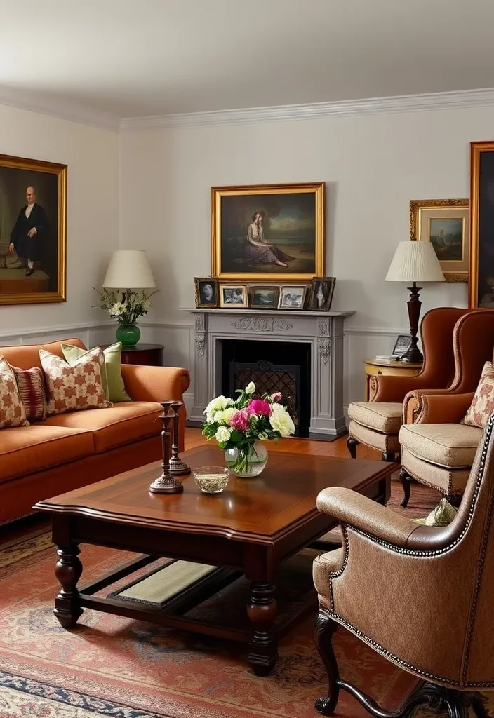 22 Cozy Traditional Living Room Ideas That'll Make You Want to Curl Up with a Book! - 3. Classic Furniture