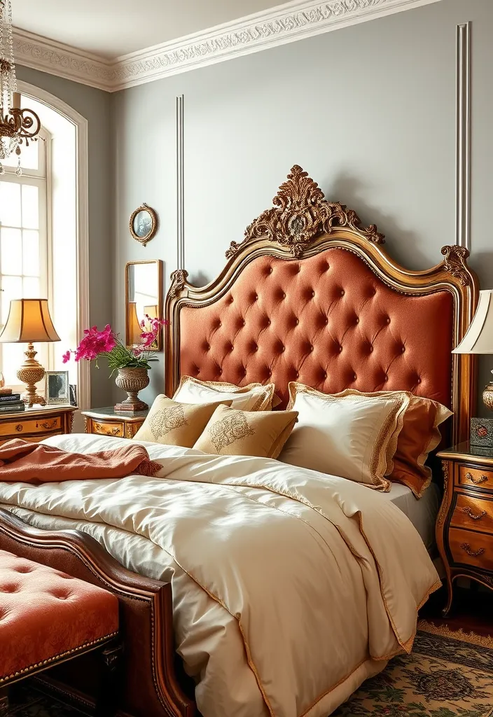 22 Modern Cool Beds Ideas That Will Transform Your Sleep Space into a Dream Retreat! - 11. Vintage Glamour Beds