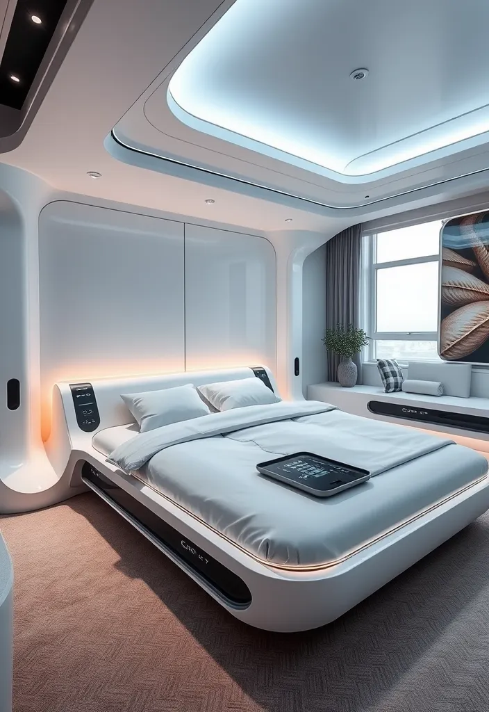 22 Modern Cool Beds Ideas That Will Transform Your Sleep Space into a Dream Retreat! - 7. Futuristic Smart Beds