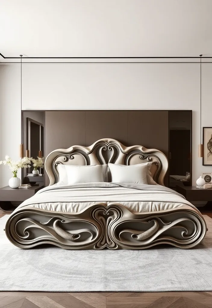 22 Modern Cool Beds Ideas That Will Transform Your Sleep Space into a Dream Retreat! - 9. Artistic Statement Beds