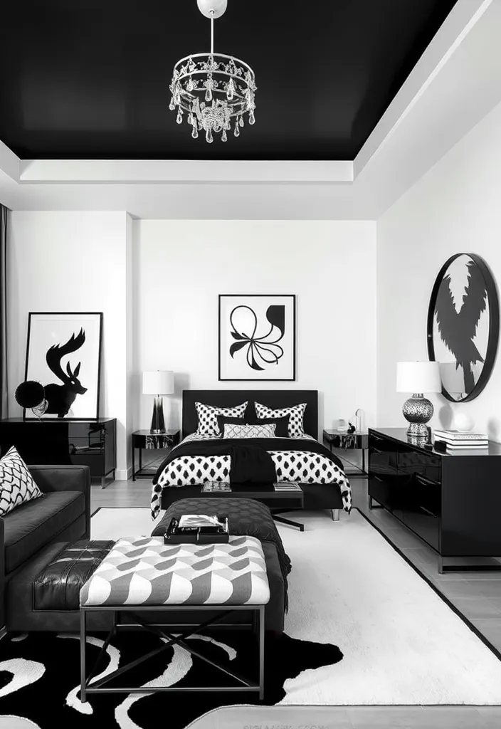22 Modern Teen Boy Bedroom Ideas That'll Make Him Want to Stay Home! - 11. Monochrome Magic