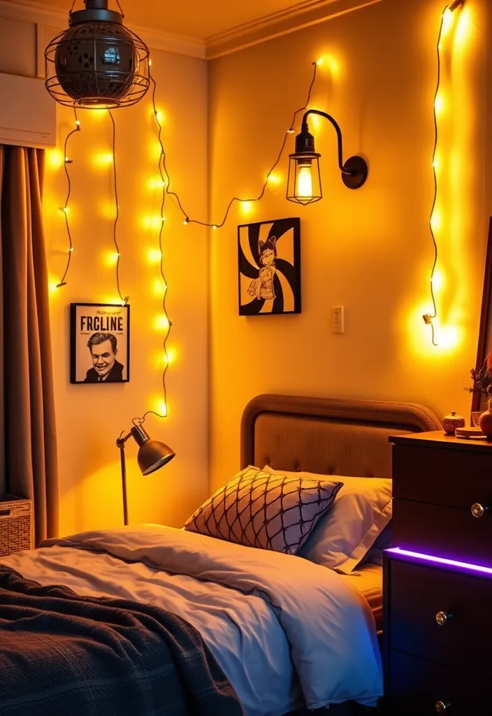 22 Modern Teen Boy Bedroom Ideas That'll Make Him Want to Stay Home! - 19. Fun Lighting Fixtures