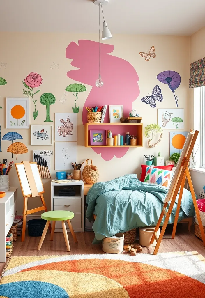 22 Modern Teen Boy Bedroom Ideas That'll Make Him Want to Stay Home! - 7. Creative Art Studio