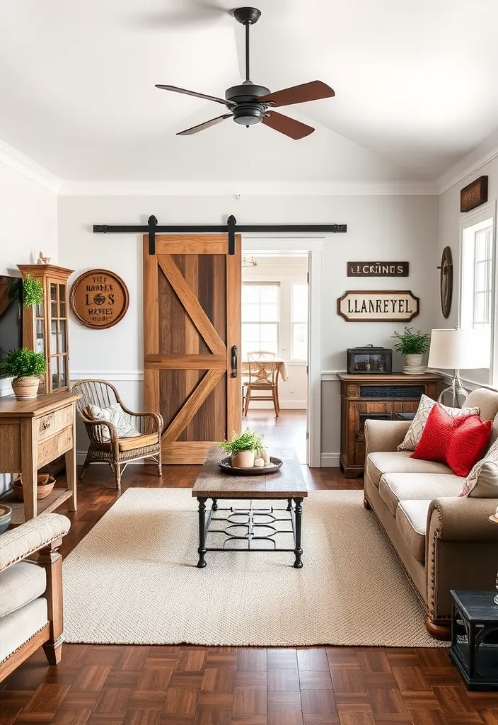 22 Modern Western Living Room Ideas That'll Make You Want to Redecorate Immediately! - 12. Farmhouse Accents