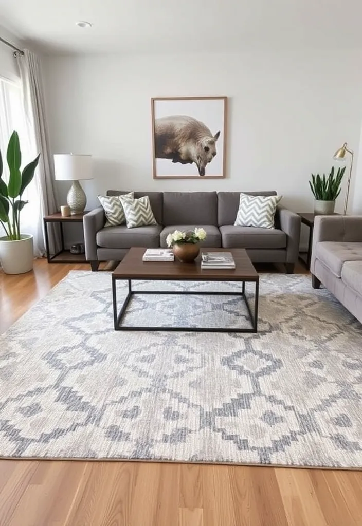 22 Modern Western Living Room Ideas That'll Make You Want to Redecorate Immediately! - 19. Contemporary Rugs