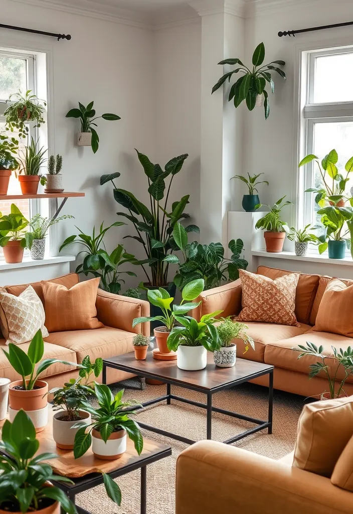 22 Modern Western Living Room Ideas That'll Make You Want to Redecorate Immediately! - 7. Indoor Plants