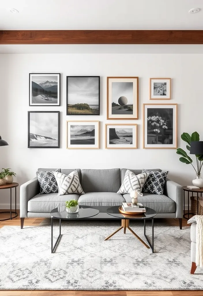 22 Modern Western Living Room Ideas That'll Make You Want to Redecorate Immediately! - 8. Wall Art Gallery