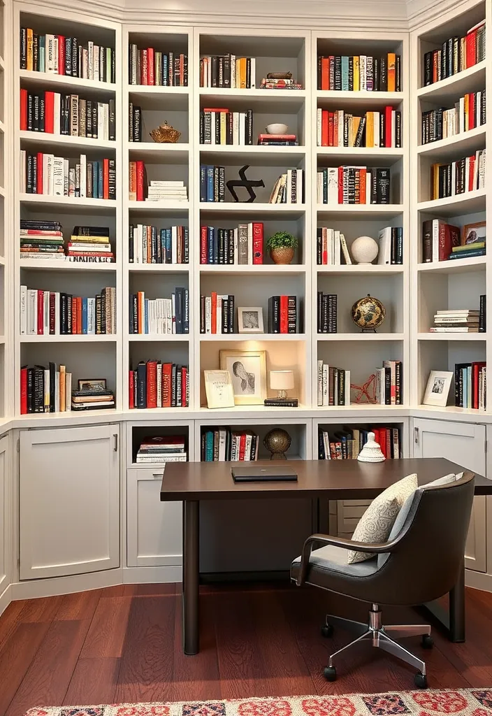 22 Old Money Office Ideas That'll Make You Feel Like a Millionaire! - 10. Custom Built-Ins