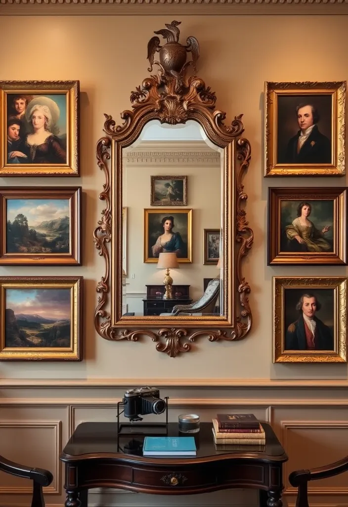 22 Old Money Office Ideas That'll Make You Feel Like a Millionaire! - 4. Classic Art and Decor