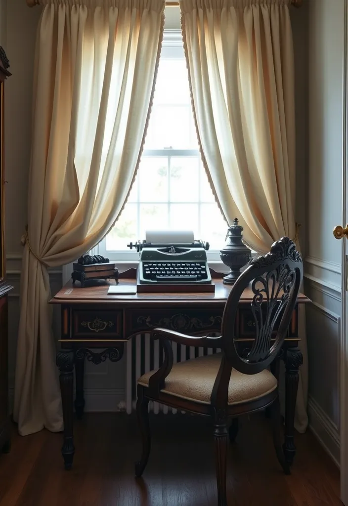 22 Old Money Office Ideas That'll Make You Feel Like a Millionaire! - 8. Antique Furniture