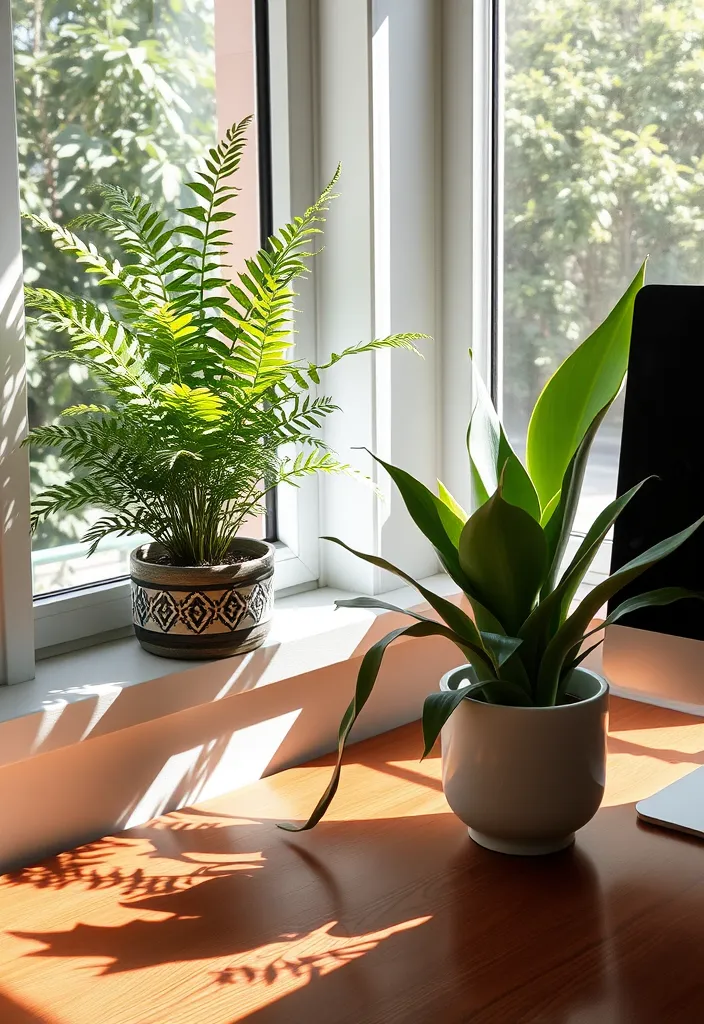 22 Old Money Office Ideas That'll Make You Feel Like a Millionaire! - 9. Greenery and Natural Elements