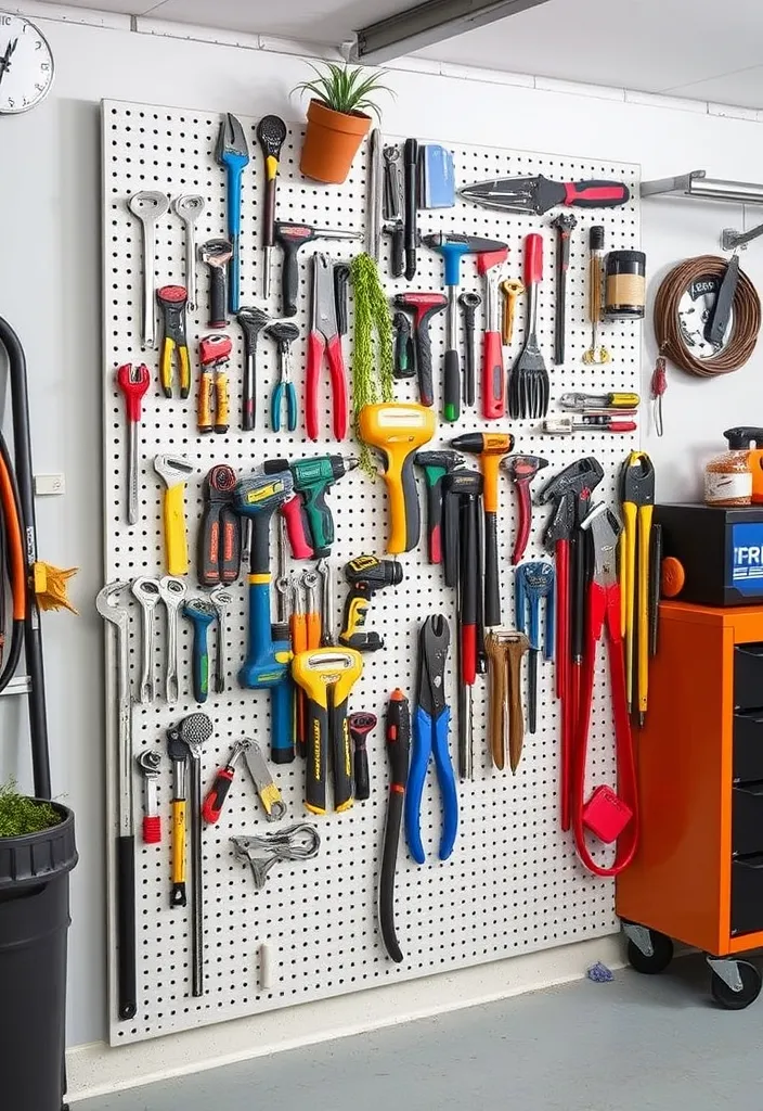 22 Space-Saving Garage Workshop Layout Ideas That Maximize Every Inch! - 1. Vertical Tool Storage