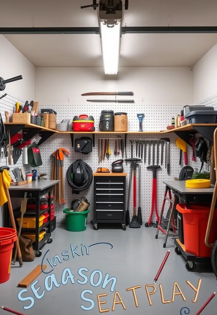 22 Space-Saving Garage Workshop Layout Ideas That Maximize Every Inch! - 22. Seasonal Rotation of Tools