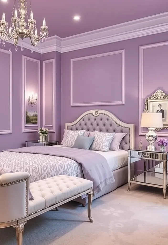 22 Stunning Room Color Combination Ideas That'll Transform Your Home! - 17. Elegant Silver and Lavender