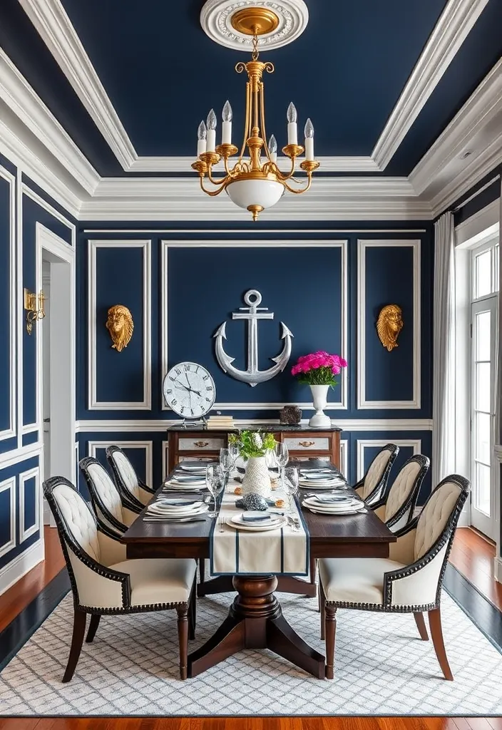 22 Stunning Room Color Combination Ideas That'll Transform Your Home! - 7. Classic Navy and White