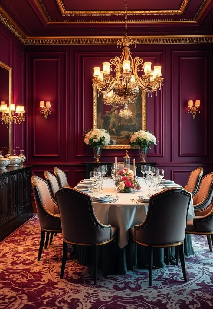 22 Stunning Room Color Combination Ideas That'll Transform Your Home! - 9. Elegant Plum and Gold