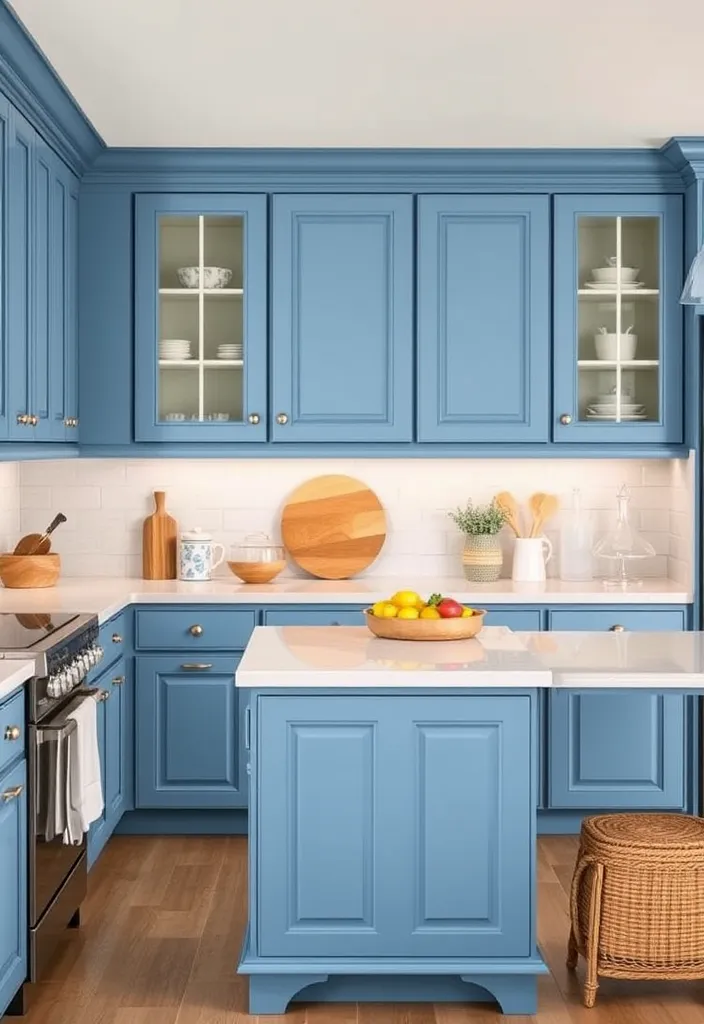 22 Stunning White Oak Cabinet Stain Colors That'll Transform Your Home! - 12. Deep Sea Blue