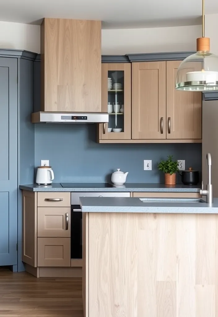22 Stunning White Oak Cabinet Stain Colors That'll Transform Your Home! - 20. Steel Blue