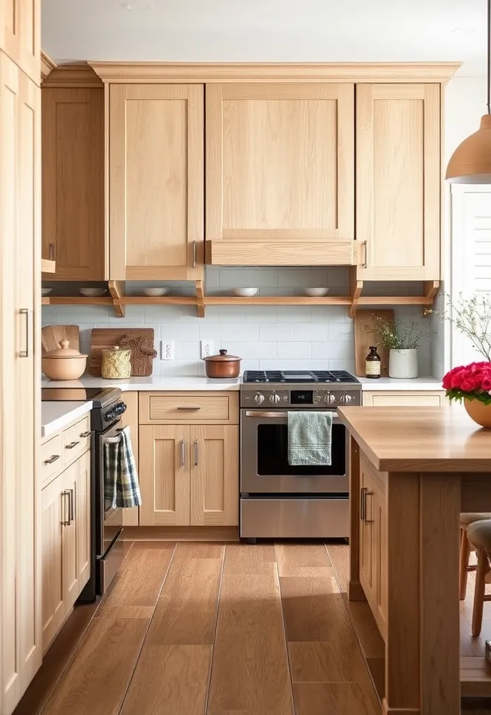 22 Stunning White Oak Cabinet Stain Colors That'll Transform Your Home! - 7. Natural Clear Coat