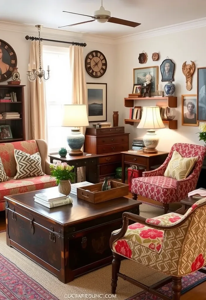 22 Timeless Living Room Ideas That'll Make You Fall in Love Again! - 12. Vintage Finds