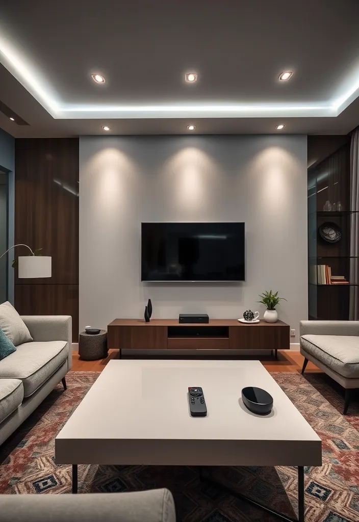 22 Timeless Living Room Ideas That'll Make You Fall in Love Again! - 22. Smart Tech Integration