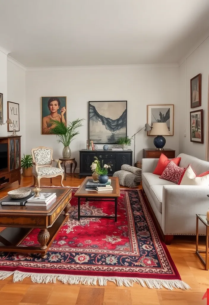 22 Timeless Living Room Ideas That'll Make You Fall in Love Again! - 7. Mixing Vintage and Modern