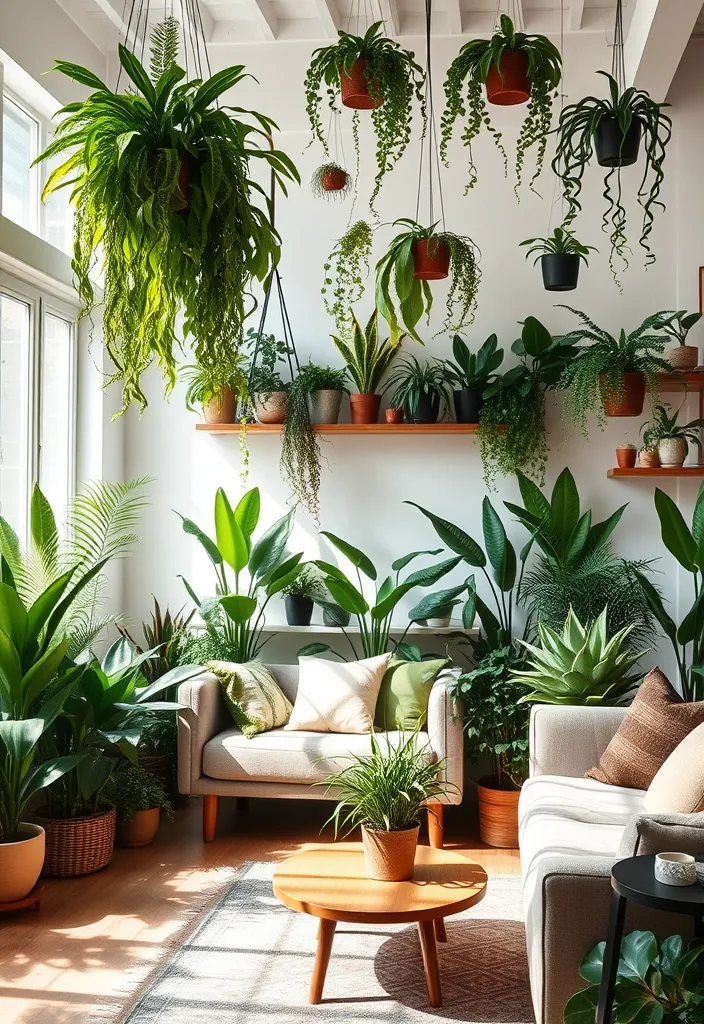 22 Timeless Living Room Ideas That'll Make You Fall in Love Again! - 8. Indoor Plants Galore
