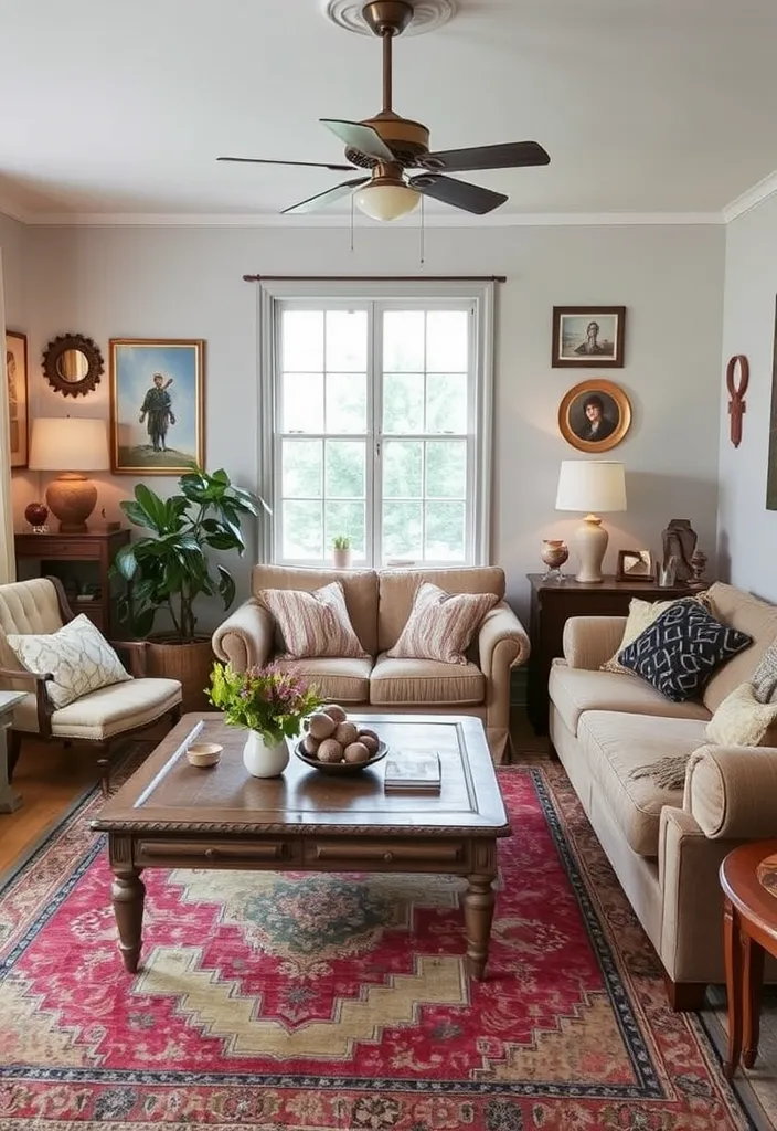 23 Apartment Aesthetic Cozy Living Room Ideas That'll Make You Want to Snuggle In! - 12. Vintage Finds