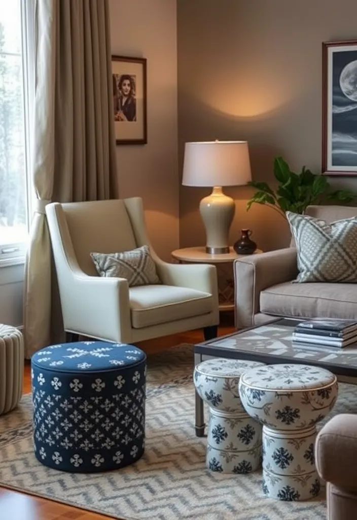 23 Apartment Aesthetic Cozy Living Room Ideas That'll Make You Want to Snuggle In! - 20. Accent Furniture for Style