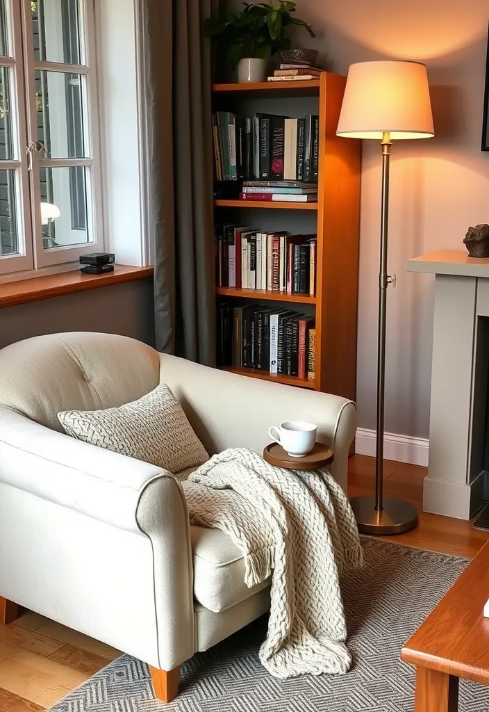 23 Apartment Aesthetic Cozy Living Room Ideas That'll Make You Want to Snuggle In! - 5. Cozy Reading Nooks